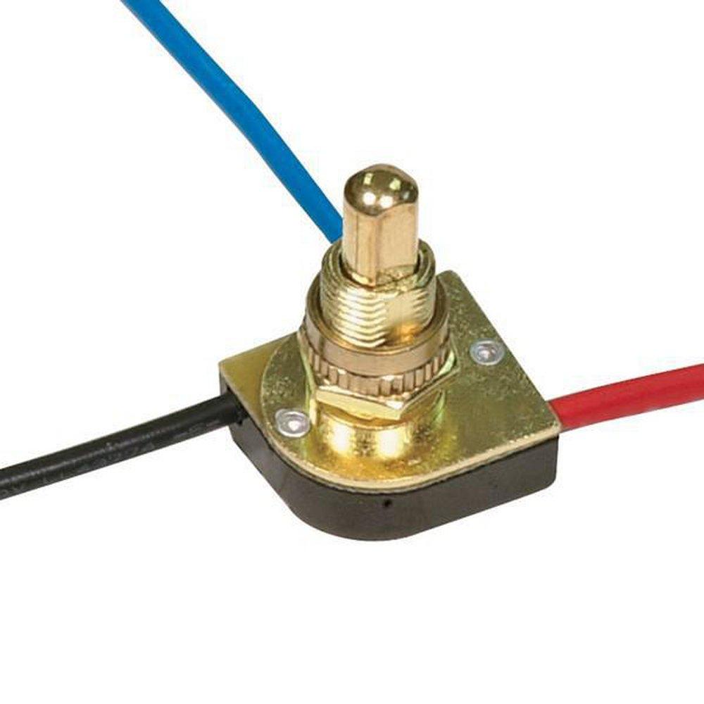 SATCO Brass 3-Way Push Switch 