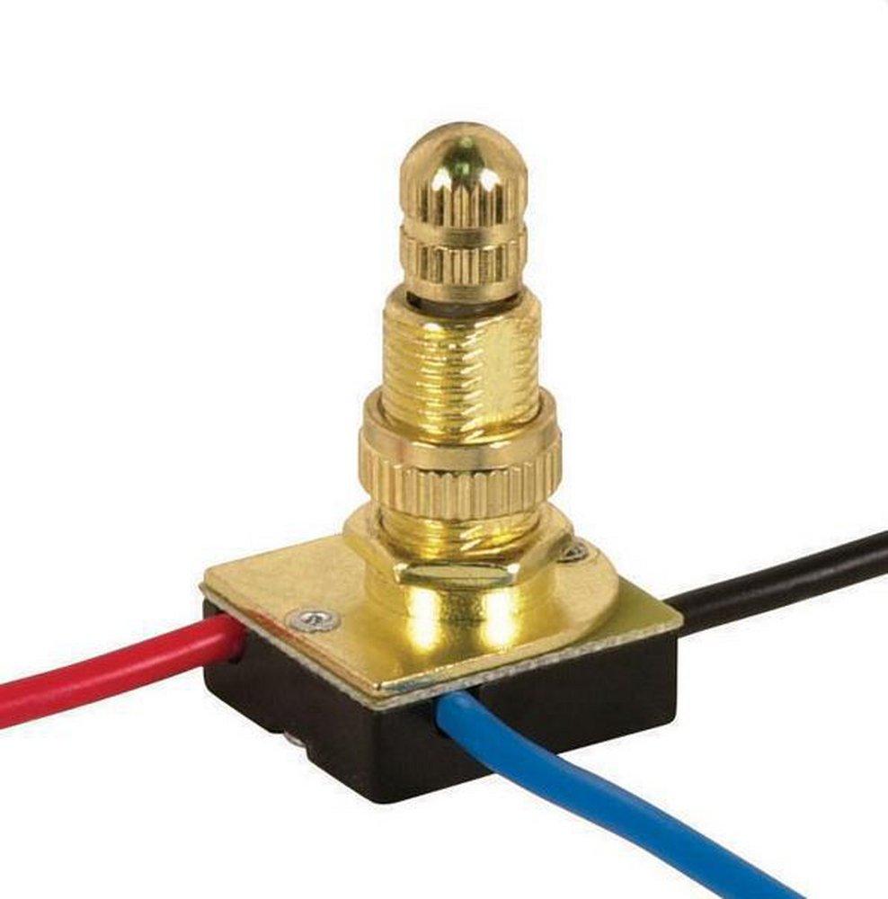 SATCO Brass 3-Way Rotary Switch 