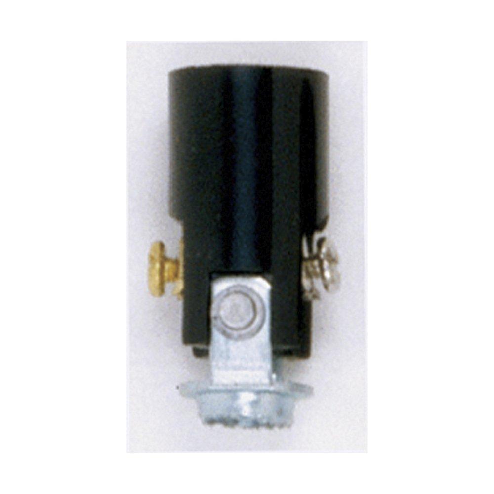 SATCO Black Phenolic Candelabra Socket with Paper Liner 