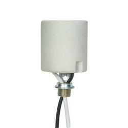 1/8 in. 660W 250V Keyless Socket with Hickey and Nipple in Porcelain