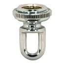 1-1/8 in. Cast Brass Screw Collar Loop with Ring in Polished Nickel