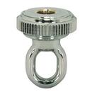 1-5/8 in. Heavy Duty Cast Brass Screw Collar Loop with Ring in Polished Chrome