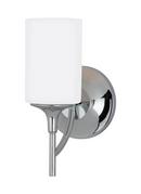 100 W 6-3/4 in. 1-Light Medium Wall Sconce in Polished Chrome