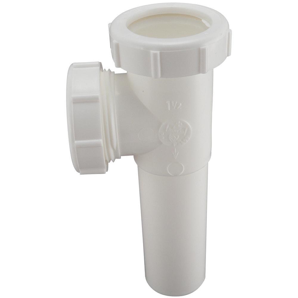 Keeney White Slip-Joint End Outlet Waste in White 