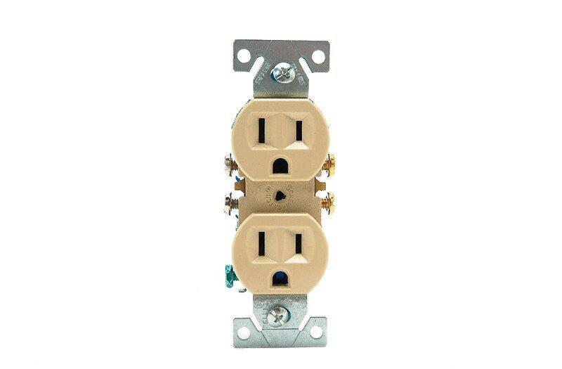 DiversiTech&reg; Ivory 15A 125V Duplex Receptacle 