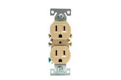 15A 125V Duplex Receptacle in Ivory