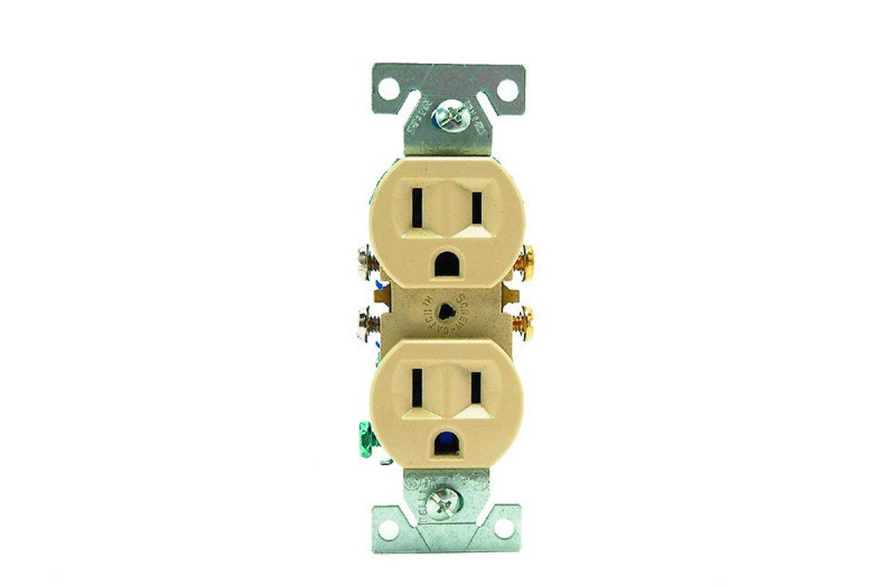 DiversiTech® Ivory 15A Electrical Duplex Receptacle 