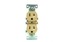 15A 125V Duplex Receptacle in Ivory