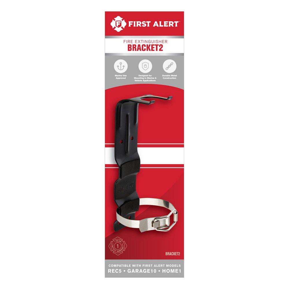 BRK Electronics Black Heavy Duty Bracket for Fire Extinguisher 