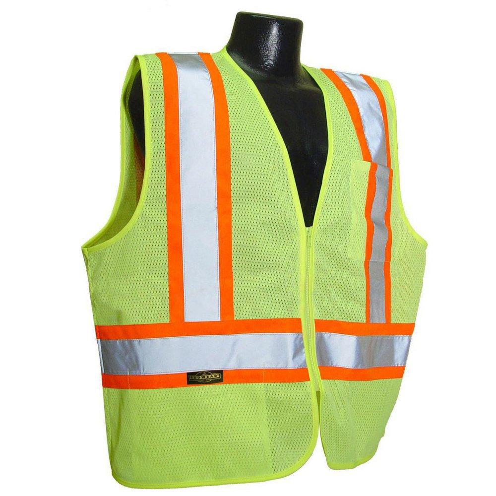 Radians Hi-Viz Green Polyester Mesh Reusable Safety Vest in Hi-Viz Green 