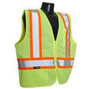 Size L Polyester Mesh Reusable Safety Vest in Hi-Viz Green