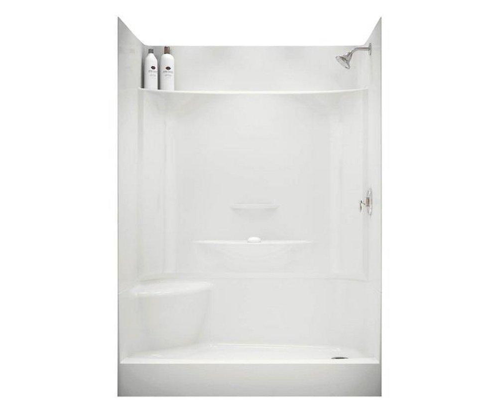 Aker by MAAX White 59-3/4 x 30 x 83-1/4 in. Alcove Shower Unit in White 