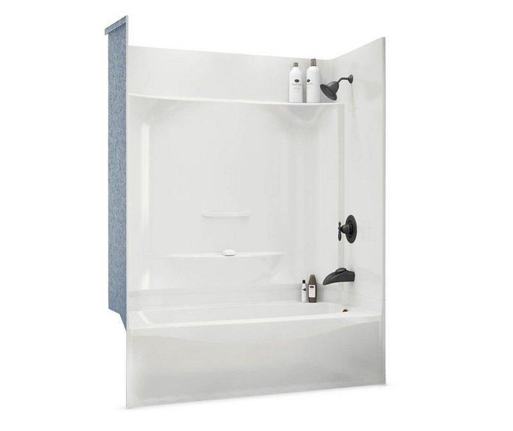 Aker by MAAX White 59-3/4 x 32 in. Tub & Shower Unit in White 