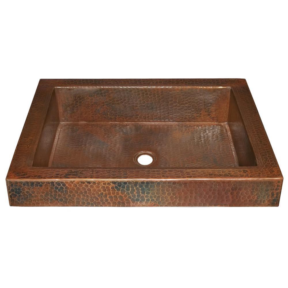 Native Trails Antique Copper Drop-In Lavatory Sink 