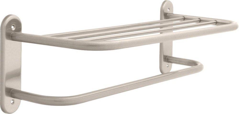 Delta Faucet Satin Nickel 24 in. Towel Shelf with Towel Bar 