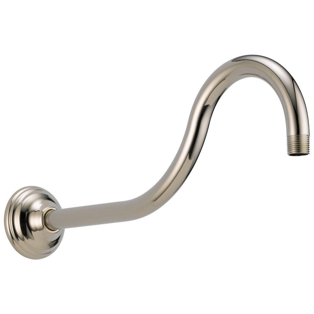 Brizo Polished Nickel 1/2 x 16 in. MIPS Brass Shower Arm and Flange 