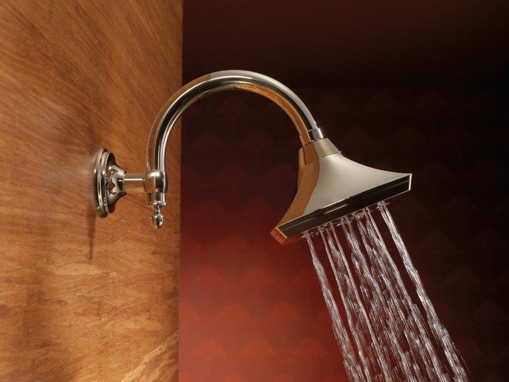 Brizo Brilliance&reg; Polished Nickel 1/2 in. NPT Solid Brass Shower Arm and Flange 