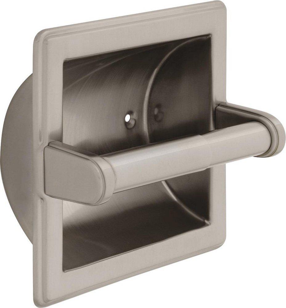 Delta Faucet Satin Nickel Recessed Mount Toilet Tissue Holder 