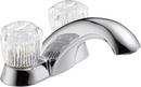 Centerset Bathroom Sink Faucet with Double Knob Handle in Polished Chrome