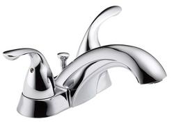 Two Handle Centerset Bathroom Sink Faucet in Chrome
