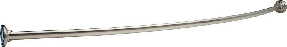 Delta Faucet Brushed Stainless Steel 60 in. Wall Mount Curved Shower Rod 