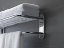 Delta Faucet Chrome 24 in. Brass Towel Shelf with Single Bar Concealed Mounting 