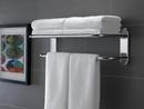 Delta Faucet Chrome 24 in. Brass Towel Shelf with Single Bar Concealed Mounting 