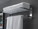 Delta Faucet Chrome 24 in. Brass Towel Shelf with Single Bar Concealed Mounting 