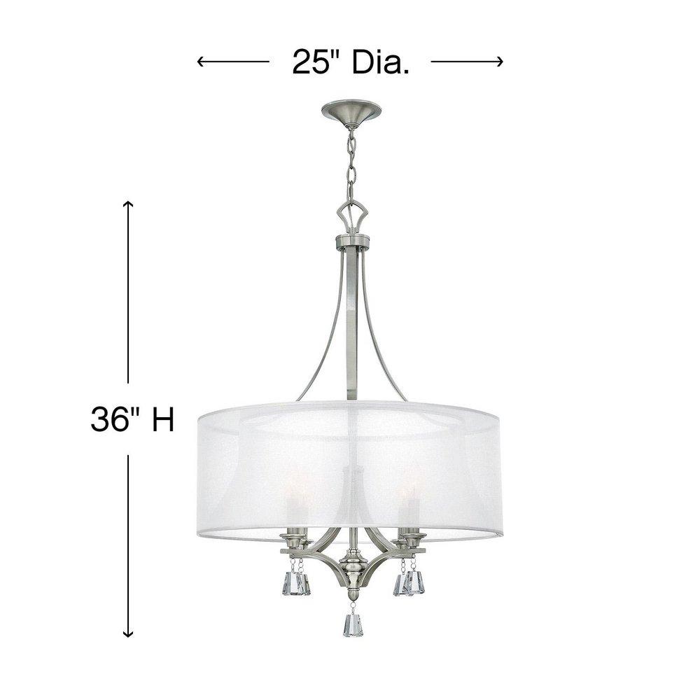 Fredrick Ramond Brushed Nickel 60W 4-Light Chandelier 