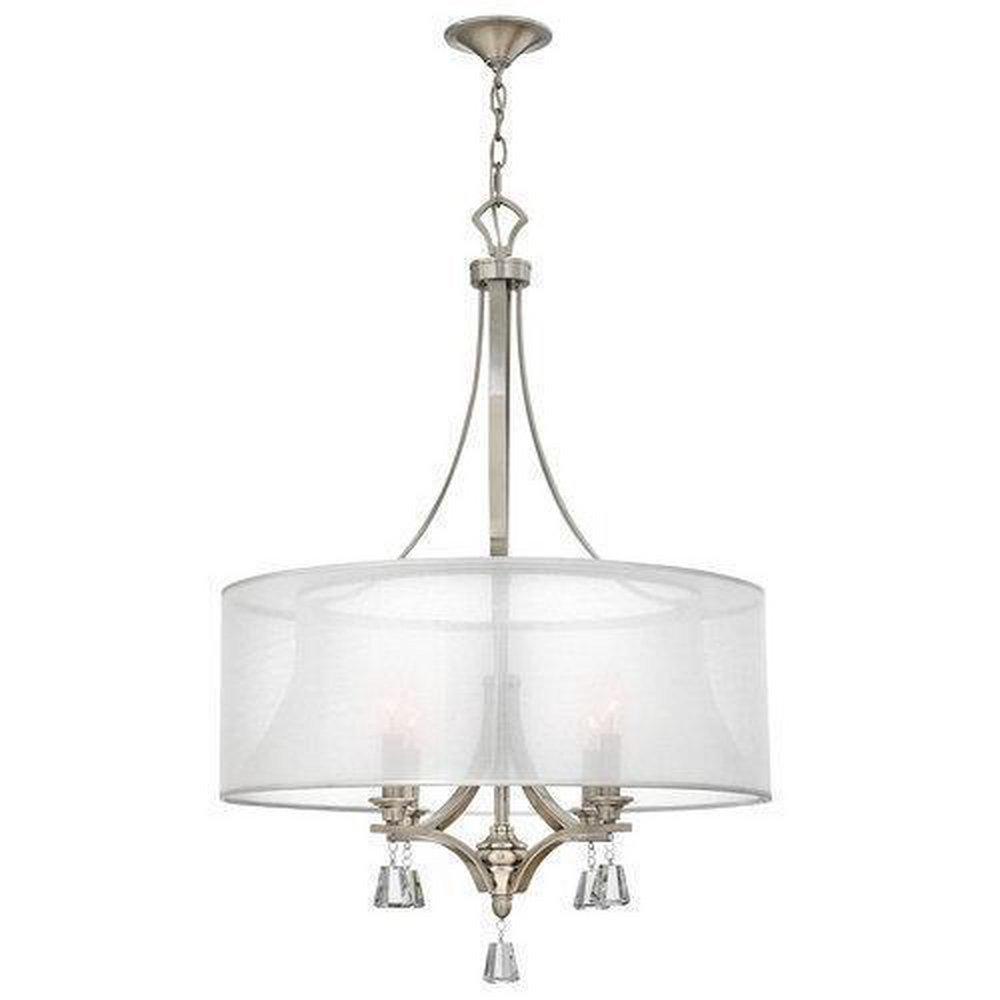 Fredrick Ramond Brushed Nickel 60W 4-Light Chandelier 