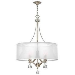 60W 4-Light Candelabra Chandelier in Brushed Nickel