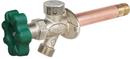 PRIER Products Satin Nickel Plated 12 in. Residential Quarter-Turn Anti-Siphon Wall Hydrant 