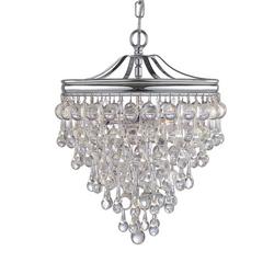 15-1/2 in. 180W 3-Light Chandelier in Polished Chrome
