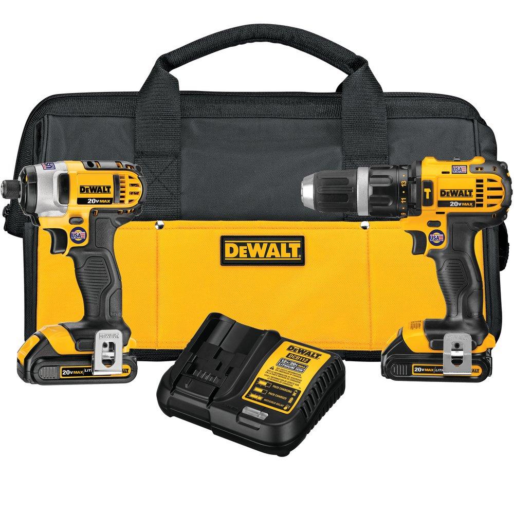 DEWALT Yellow/Black Cordless 2 Tool Kit 