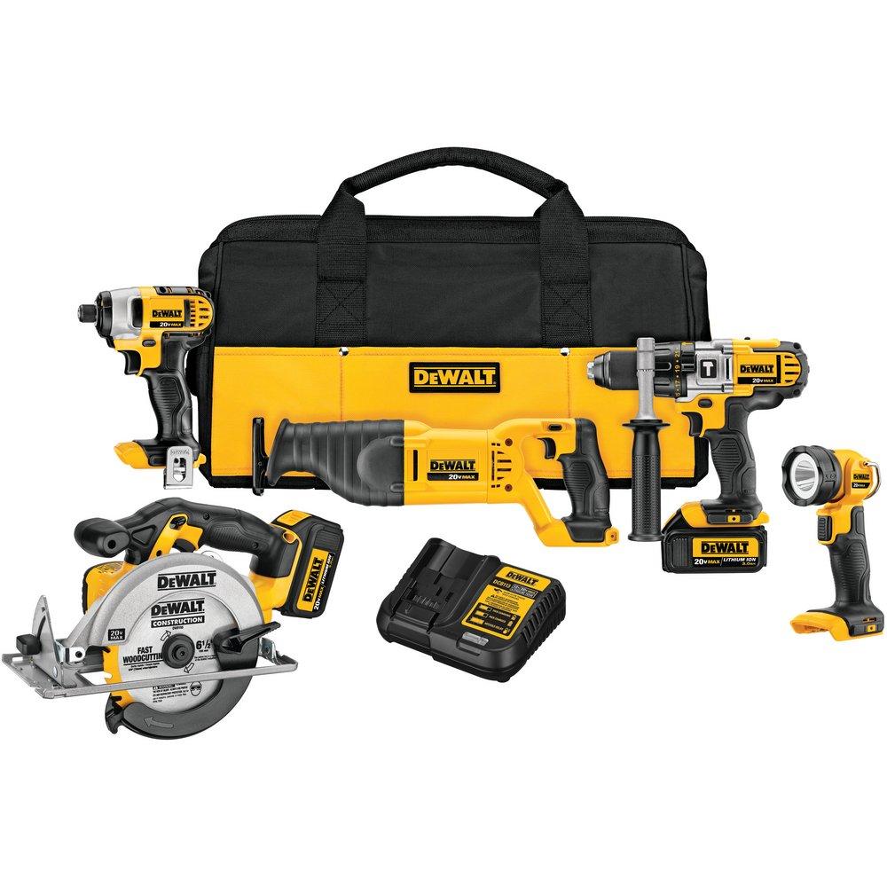 DEWALT Yellow Cordless Reciprocating 4 Tool Kit 