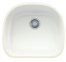 23-3/8 x 20-1/2 in. No Hole Fireclay Single Bowl Undermount Kitchen Sink in White