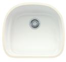 Franke White 23-3/8 x 20-1/2 in. No Hole Fireclay Single Bowl Undermount Kitchen Sink 