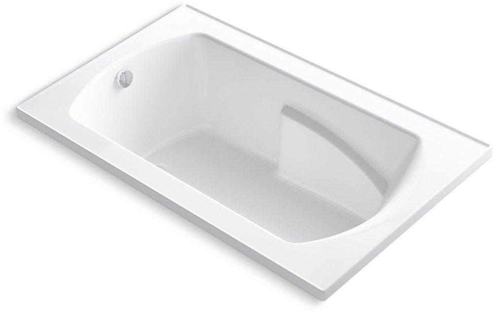 Sterling White 60 x 36 in. Soaker Drop-In Bathtub with End Drain 