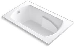 60 x 36 in. Soaker Drop-In Bathtub with End Drain in White