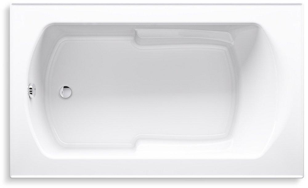 Sterling White 60 x 36 in. Soaker Drop-In Bathtub with End Drain 
