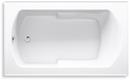 Sterling White 60 x 36 in. Soaker Drop-In Bathtub with End Drain 