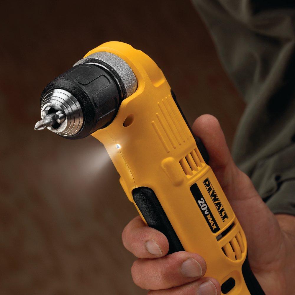 DEWALT Yellow 20V Comp Right Angle Drill and Driver Kit 