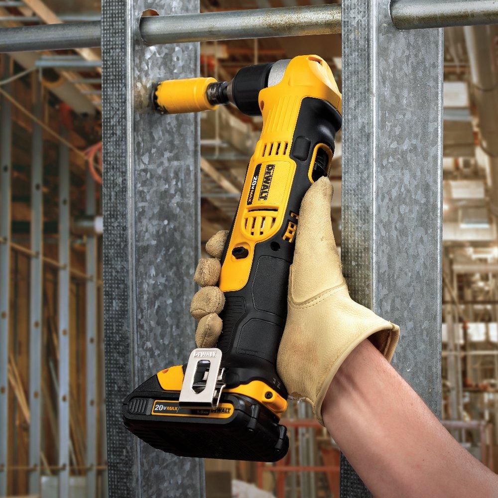 DEWALT Yellow 20V Comp Right Angle Drill and Driver Kit 