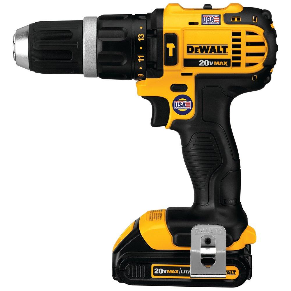 DEWALT Yellow/Black Cordless 20V Hammer Drill Kit 