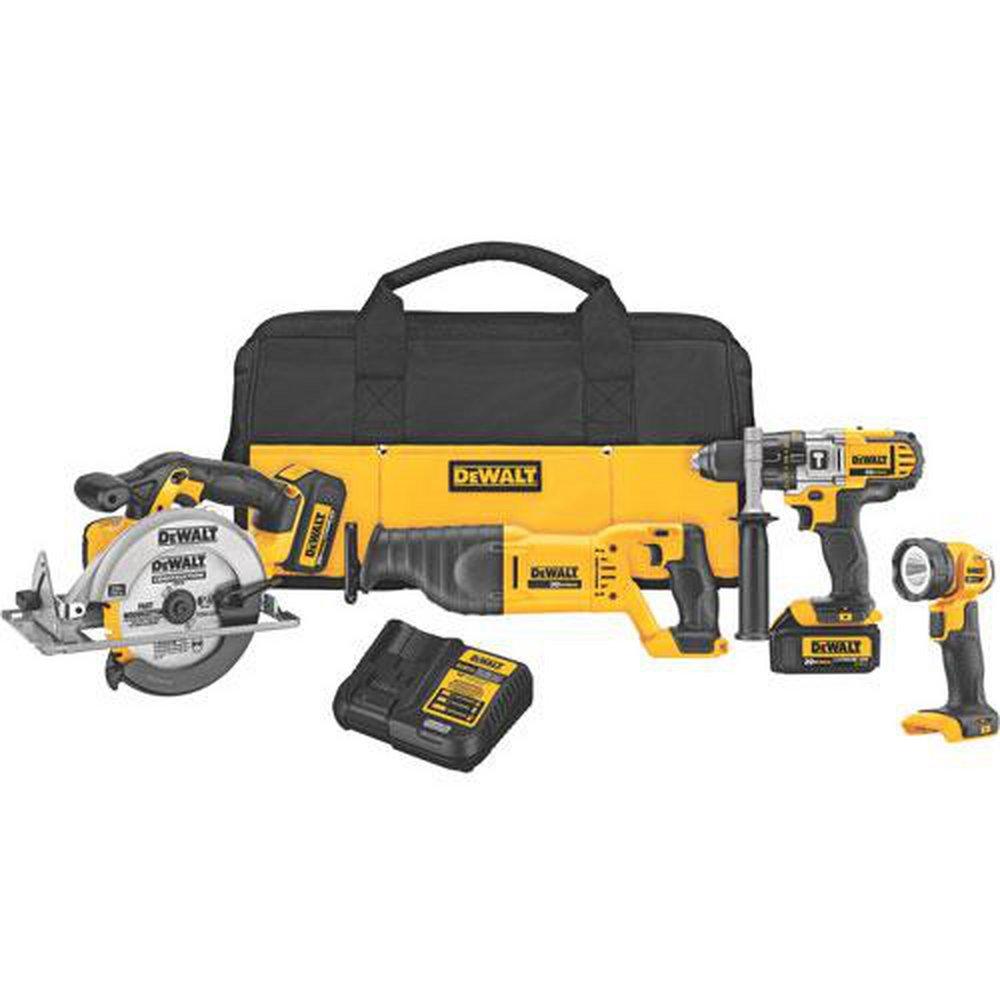 DEWALT Black Cordless Circular Saw 4 Tool Kit 