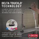 Delta Faucet Chrome Single Handle Pull Down Touch Activated Kitchen Faucet 