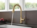 Delta Faucet Champagne Bronze Single Handle Pull Down Touch Activated Kitchen Faucet 