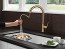 Delta Faucet Champagne Bronze Single Handle Pull Down Touch Activated Kitchen Faucet 