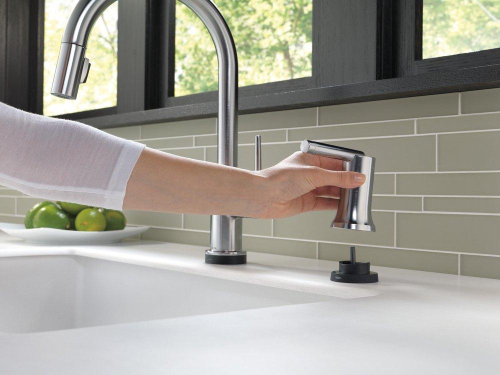 Delta Faucet Arctic Stainless Single Handle Pull Down Touch Activated Kitchen Faucet 