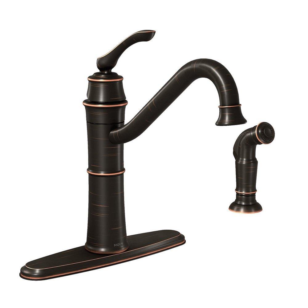 Moen Mediterranean Bronze Single Handle Kitchen Faucet 